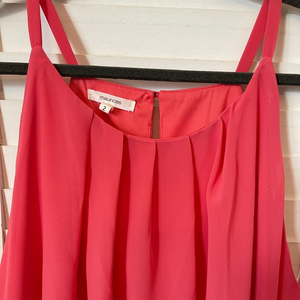 Maurices coral pleated mini dress size 2X - Picture 5 of 12